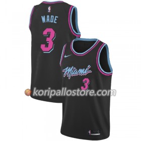 Miami Heat Dwyane Wade 3 2018-19 Nike City Edition Musta Miesten Pelipaidat Swingman 